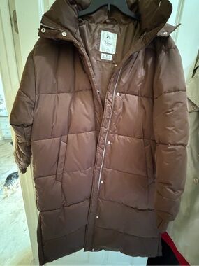 Abercrombie & Fitch Ultra Collection brown puffer coat liner